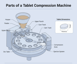 Parts of a Tablet Compression Machine